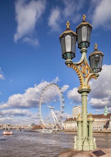 A street lamp on Westminster bridge