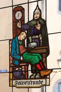 Glass window ""Polizeistunde""