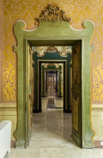 View through several doorways
