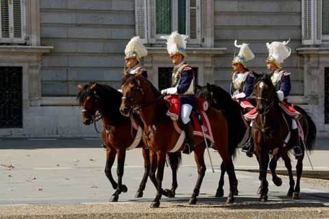 Royal Guards on horseback in front of the Royal Palace