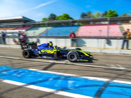 Formula 1 race car during the race