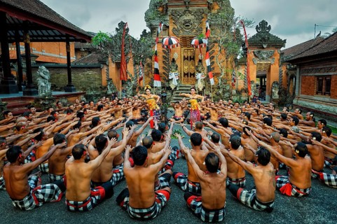 Performance of the Balinese Kecak dance