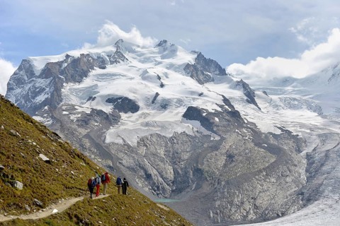 Gorner Glacier in the Monte Rosa area