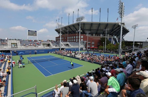 Outdoor courts and the Arthur Ashe Stadium