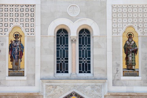 Mosaics on the facade