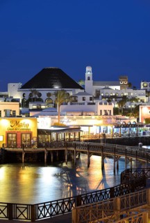 Newly remodeled waterfront at the blue hour