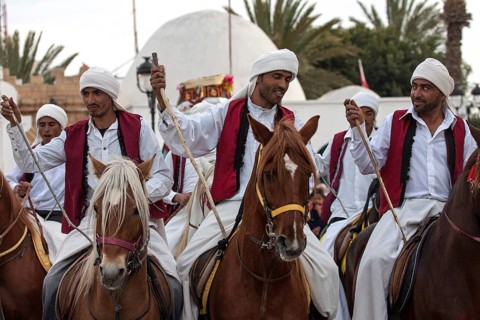 Men on horseback
