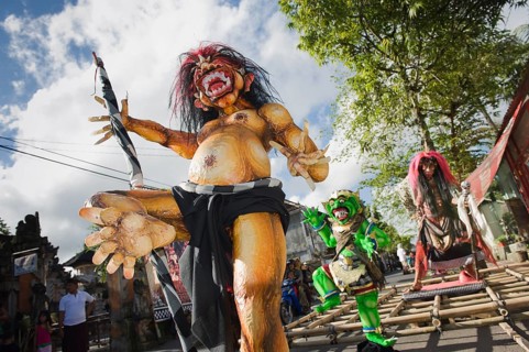 Ogoh-Ogoh figures for the Ngrupuk parade