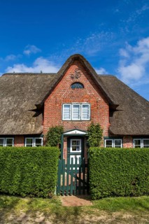 Traditionally thatched Frisian house