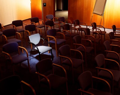Chairs in a lecture hall