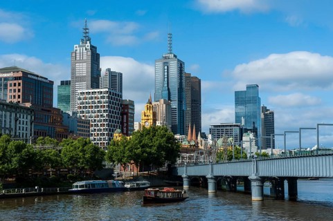 High rise buildings on the Yarra river