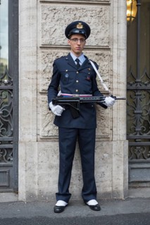 Guard at the Palazzo Madama