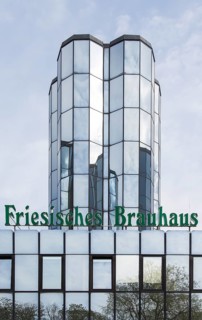 Mirrored glass towers