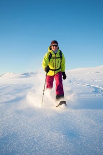 Snowshoe walker on Rodtinden