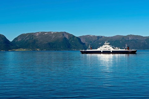 Gloppen ferry crossing the Sognefjord between Lavik and Oppedal