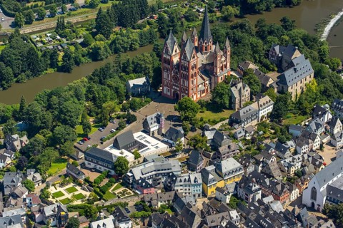 View over the historic centre of Limburg of the cathedral