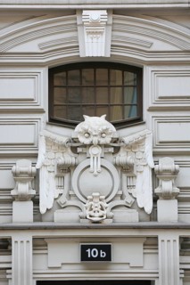 Art Nouveau facade of the house Eliza iela 10b or Elizabeth Street 10b