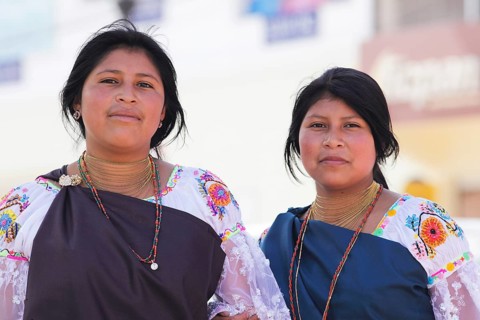 Two indigenous young women
