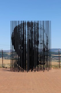 Mandela monument at the site of his arrest in 1962