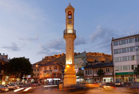 Clock tower and castle