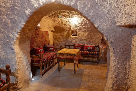 Interior of a Trullo-mud house