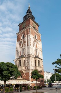 Ratusz Town Hall Tower on Rynek Glowny or Main Market Square
