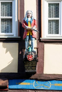 Statue of the doctor and miracle healer Dr. Eisenbarth at his last residence