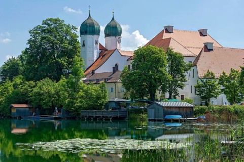 Benedictine monastery Seeon with monastery church of St. Lambert