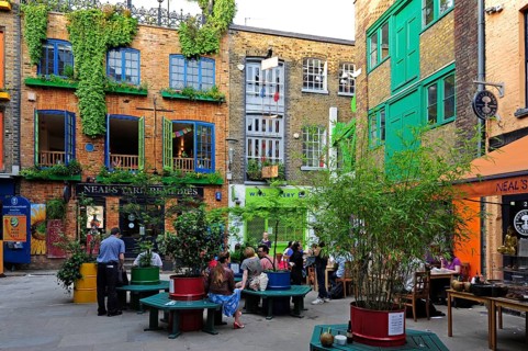Neal's Yard with cafes and shops