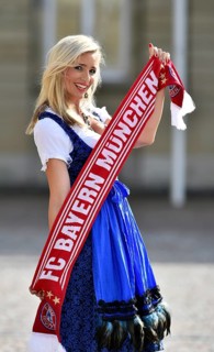 Young woman wearing a dirndl
