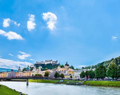 Overlooking the historic centre and the fortress Hohensalzburg