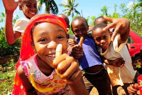 Happy children posing