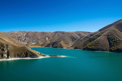 Lake Kezenoyam in the Chechen mountains