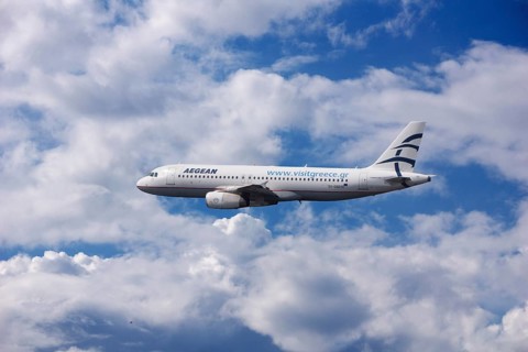 SX-DGD Aegean Airlines Airbus A320-232 in flight