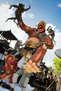 Ogoh-Ogoh figures for the Ngrupuk parade