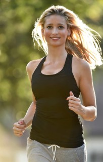 Young woman jogging