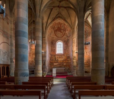 Monastery church with frescoes