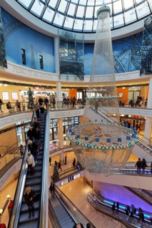 Shopping mall with Christmas decoration