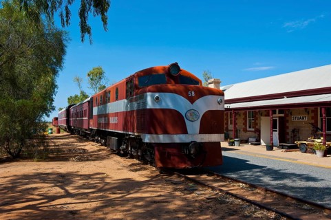 The Ghan in the Old Ghan Heritage Railway and Museum