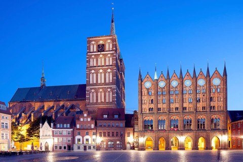 Stralsund Town Hall with origins from the 13th century