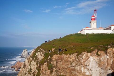 Tourists on the cliffs