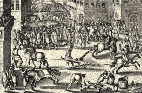 The quartering of Francois Ravaillac