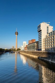 Neuer Zollhof and TV tower