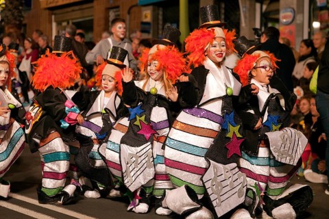 Children in imaginative costumes at the carnival