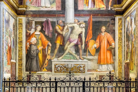 Jesus at the Hostage Column between Saint and Founder