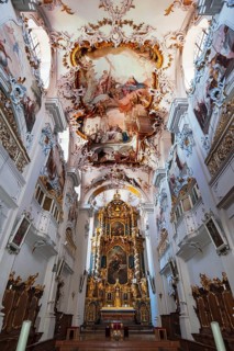 Main altar and ceiling frescoes