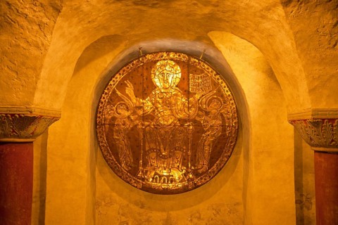 Maiestas Domini copper plate in the crypt of the Constance Cathedral