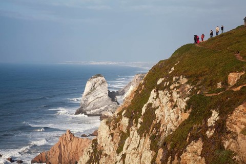 Tourists on the cliffs