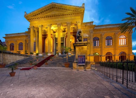 Teatro Massimo at dusk
