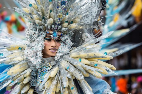 Elaborate costume at the Jember Fashion Festival